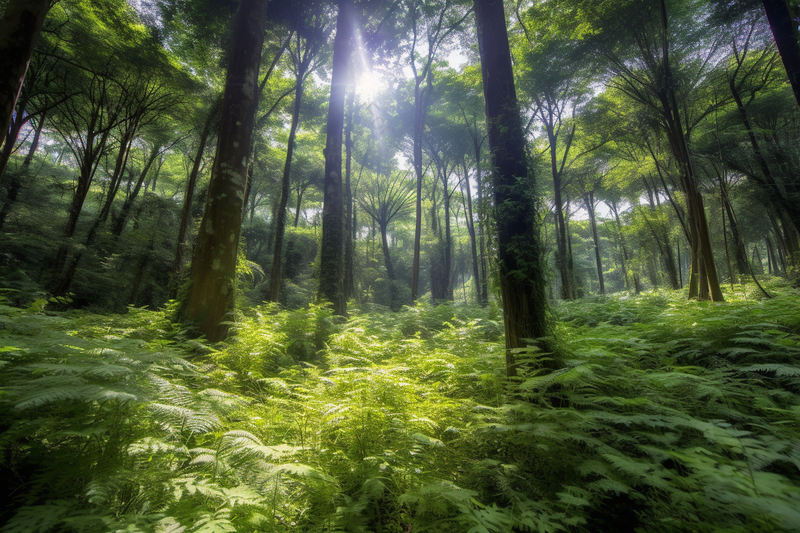 长满野草的阳光普照的深山树林,高清,摄影图,摄影图片,图片大全,摄影图免费下载